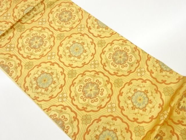 蜀江に華文模様織出し袋帯